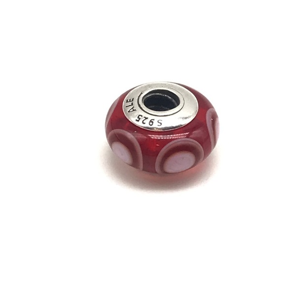 Pandora Red Murano Glass Stepping Stones Charm - Picture 4 of 5